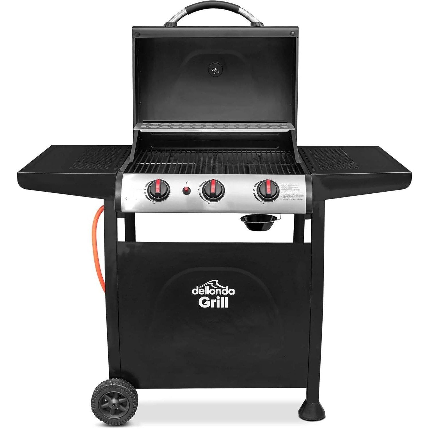 Dellonda 3 Burner Gas BBQ Grill with Piezo Ignition, Built-In Thermometer