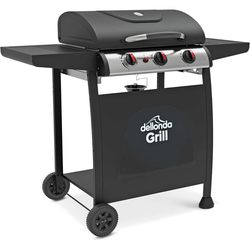 Dellonda 3 Burner Gas BBQ Grill with Piezo Ignition, Built-In Thermometer