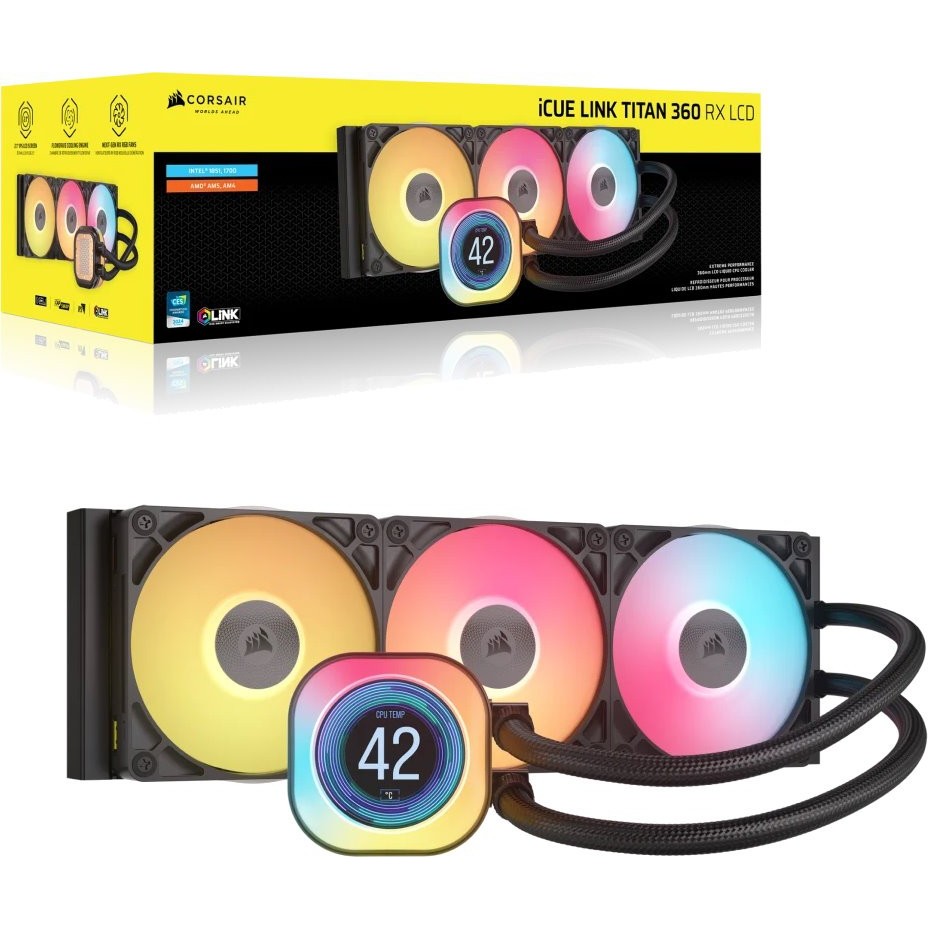 Corsair iCUE LINK TITAN 360 RX LCD Black