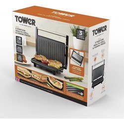 Tower 750W Panini Grill нержавейка