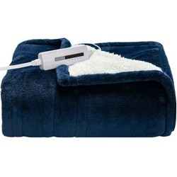 Costway 60''x 50'' Heated Throw Blanket Flannel & Sherpa Double-sided Flu