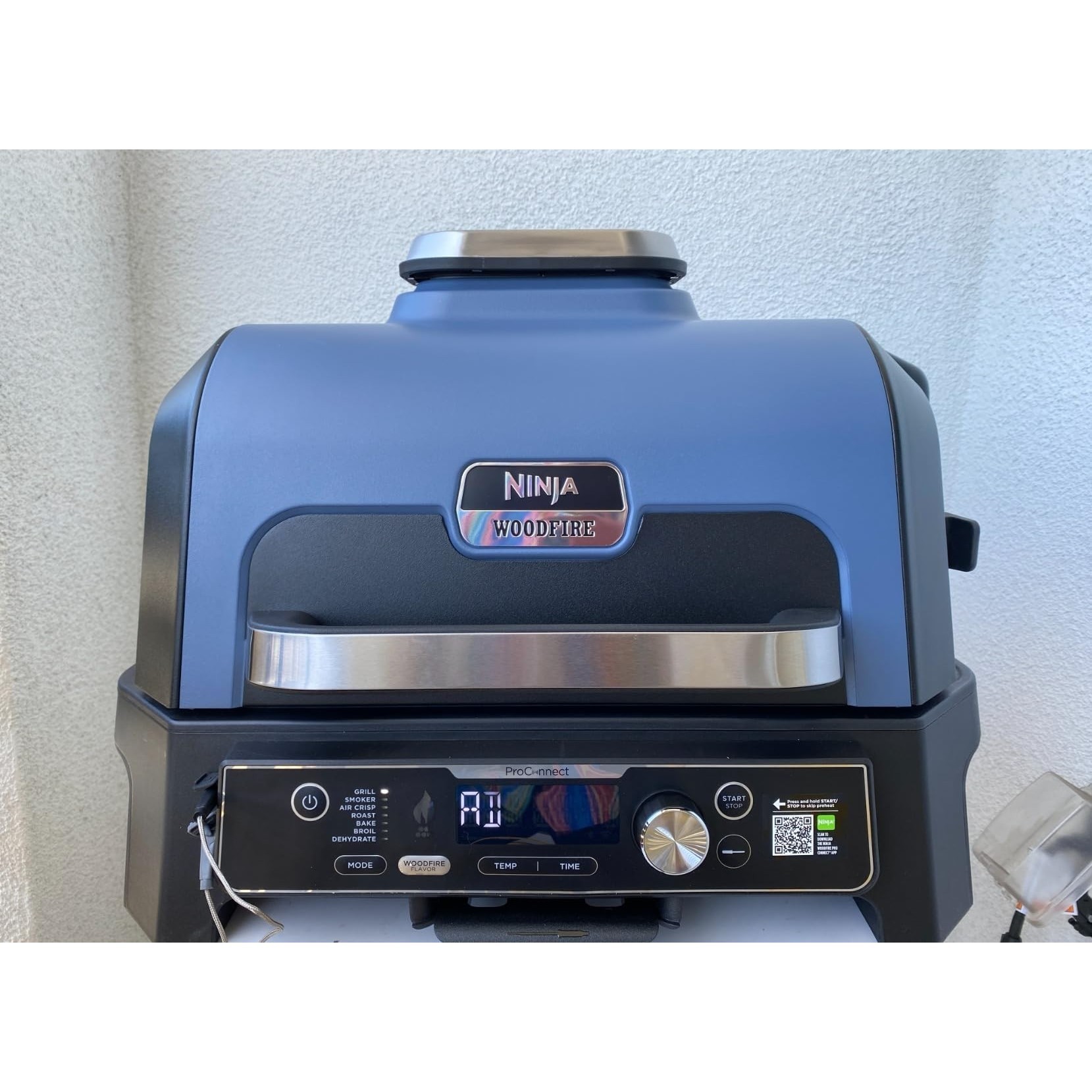 Ninja Woodfire Pro Connect Premium XL Outdoor Grill & Smoker синий
