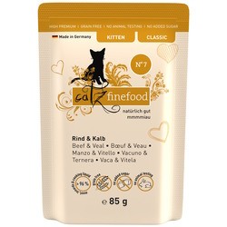 Catz Finefood Classic Pouch Kitten Beef\/Veal 85 g