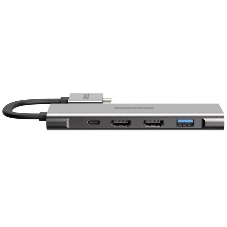 Sitecom Dual USB-C Multiport Pro Adapter+PD