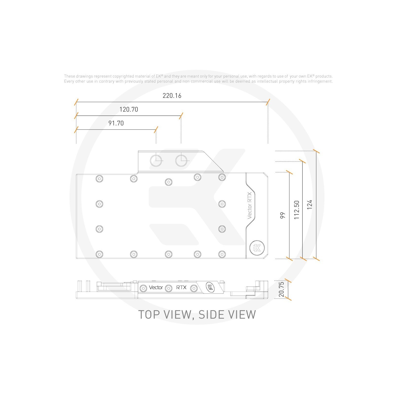 EKWB EK-Quantum Vector RE RTX 3080/3090 - Copper + Plexi