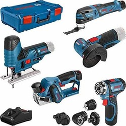 Bosch GSR 12V-15 FC + GHO 12V-20 + GWS 12V-76 + GST 12V-70 + GOP 12V-28 Professional 0615A0017D