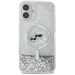 Karl Lagerfeld Liquid Glitter Karl&amp;Choupette Heads for iPhone 16