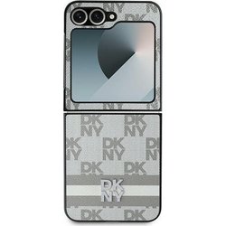 DKNY Leather Checkered Mono Pattern &amp; Printed Stripes for Galaxy Z Flip 6