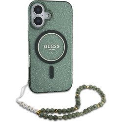 GUESS IML Glitter with Pearl Strap for iPhone 16 Plus