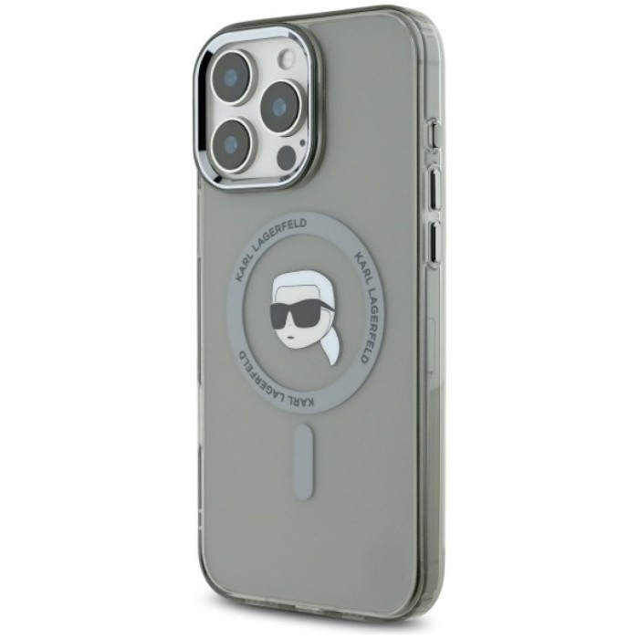 Karl Lagerfeld IML Metal Karl Head for iPhone 16 Pro
