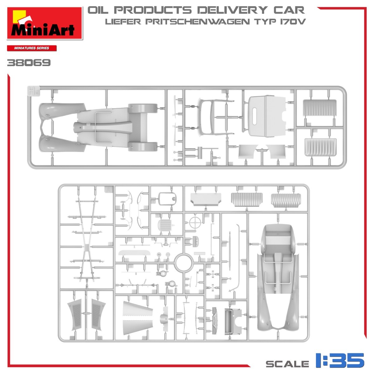 MiniArt Oil Products Delivery Car Liefer Pritschenwagen Typ 170v (1:35)