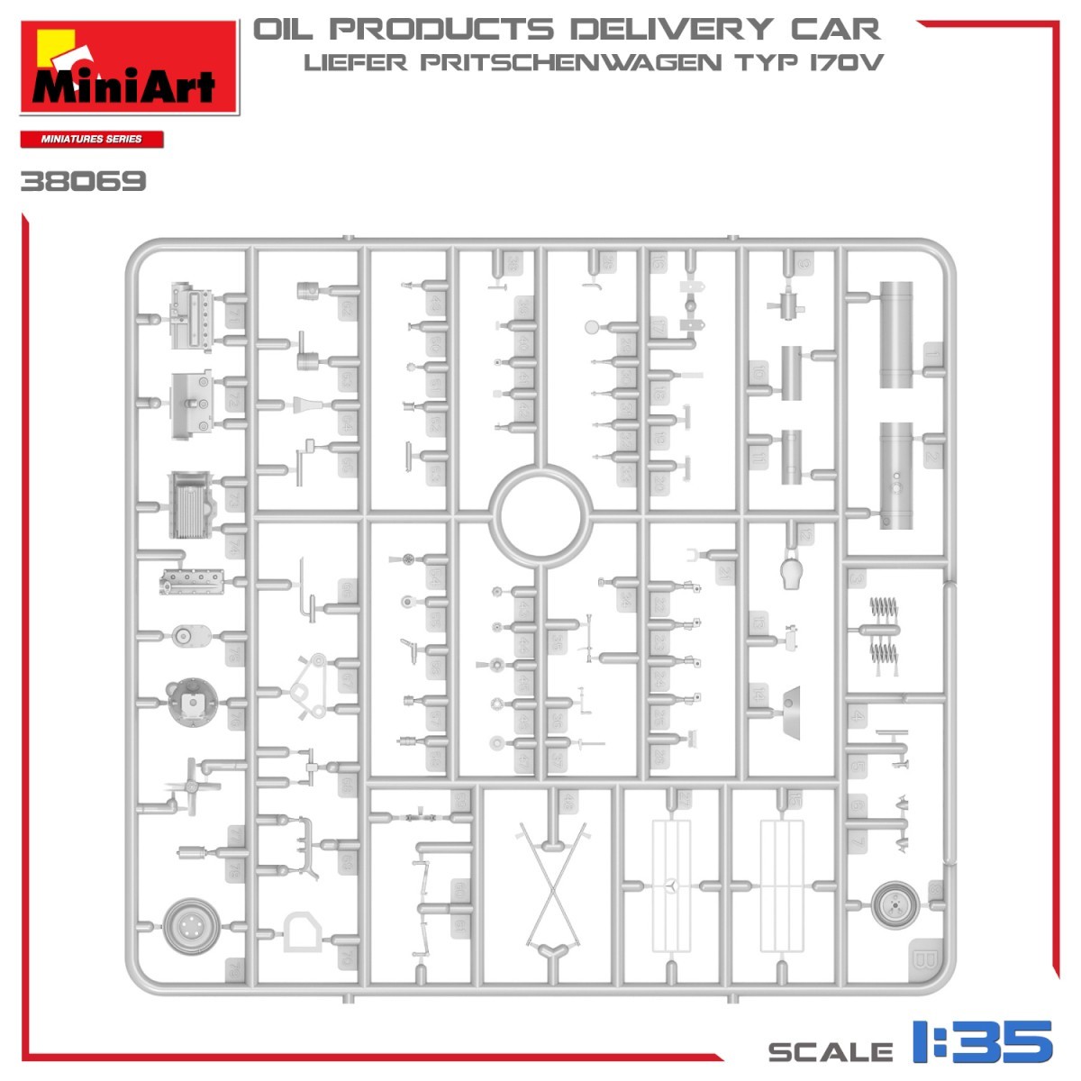 MiniArt Oil Products Delivery Car Liefer Pritschenwagen Typ 170v (1:35)