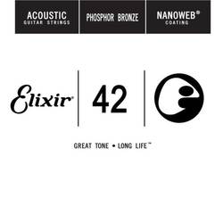 Elixir Acoustic Nanoweb Phosphor Bronze Single 42