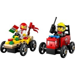 Lego Pizza vs Fire Truck Race Car Pack 60458