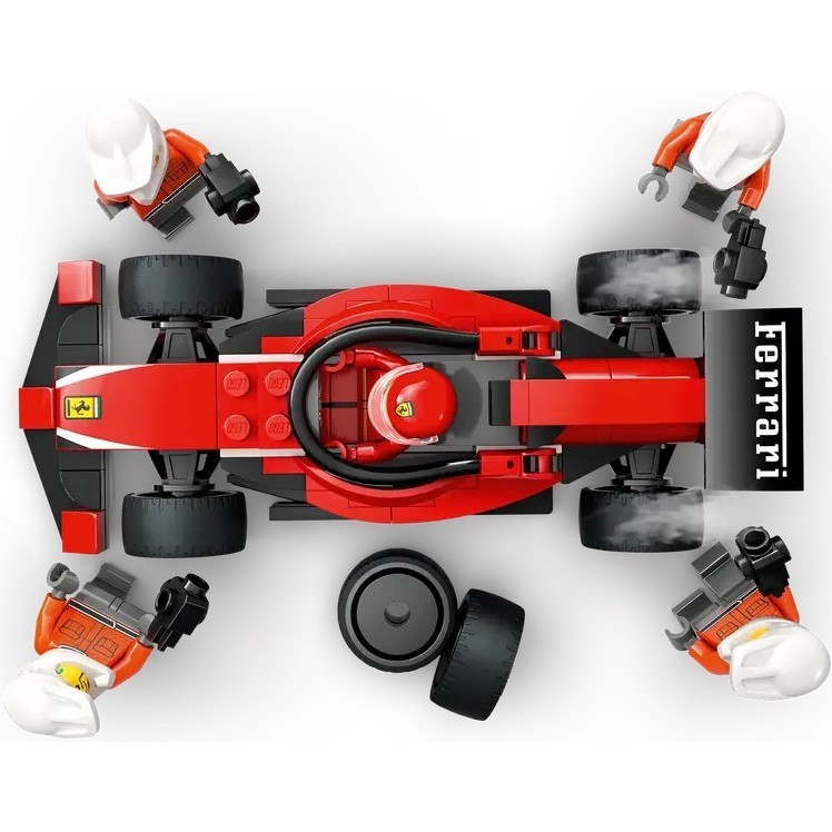 Lego F1 Pit Stop and Pit Crew with Ferrari Car 60443
