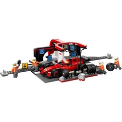 Lego F1 Pit Stop and Pit Crew with Ferrari Car 60443