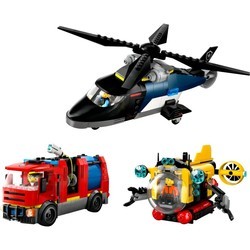 Lego Helicopter Fire Truck and Submarine Remix 60462