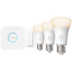 Philips Hue 9.5W E27 3 pcs + Bridge + dimmer switch