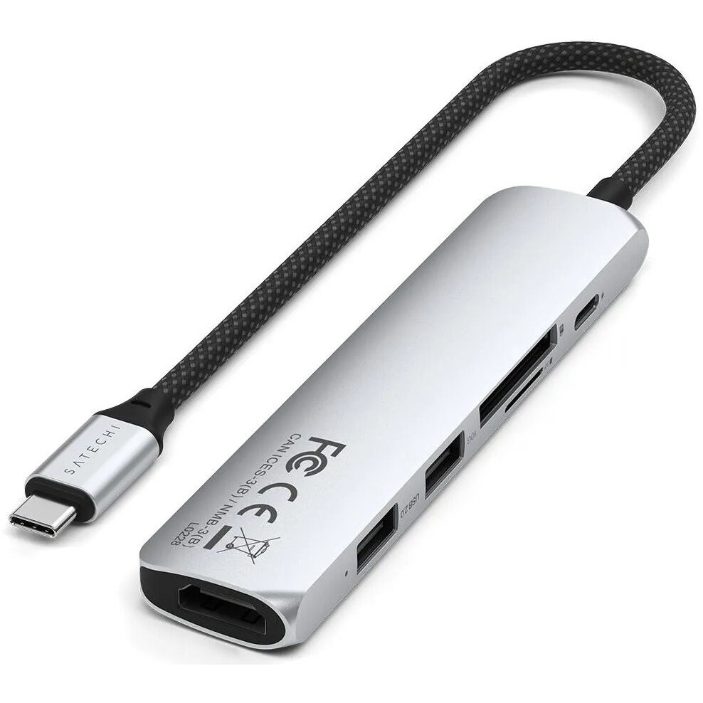 Satechi 6-in-1 USB-C Slim Multiport Adapter
