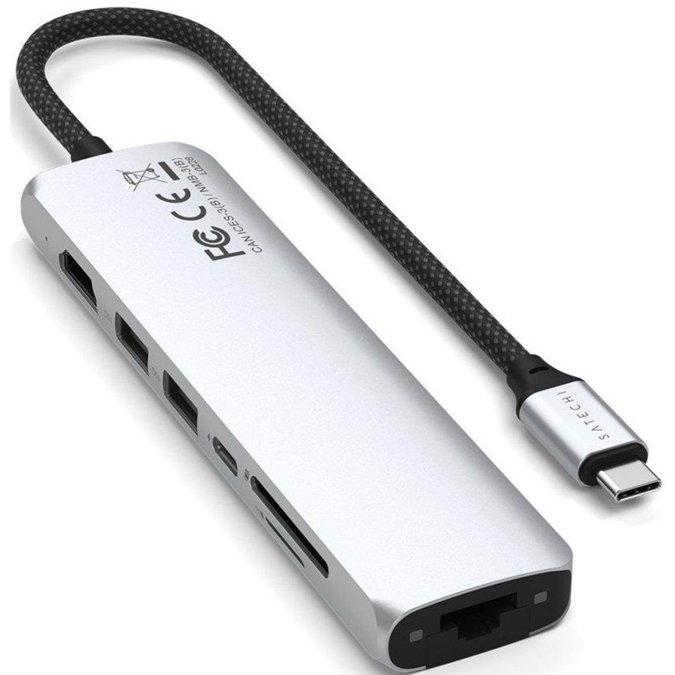 Satechi 7-in-1 USB-C Slim Multiport Adapter with Ethernet