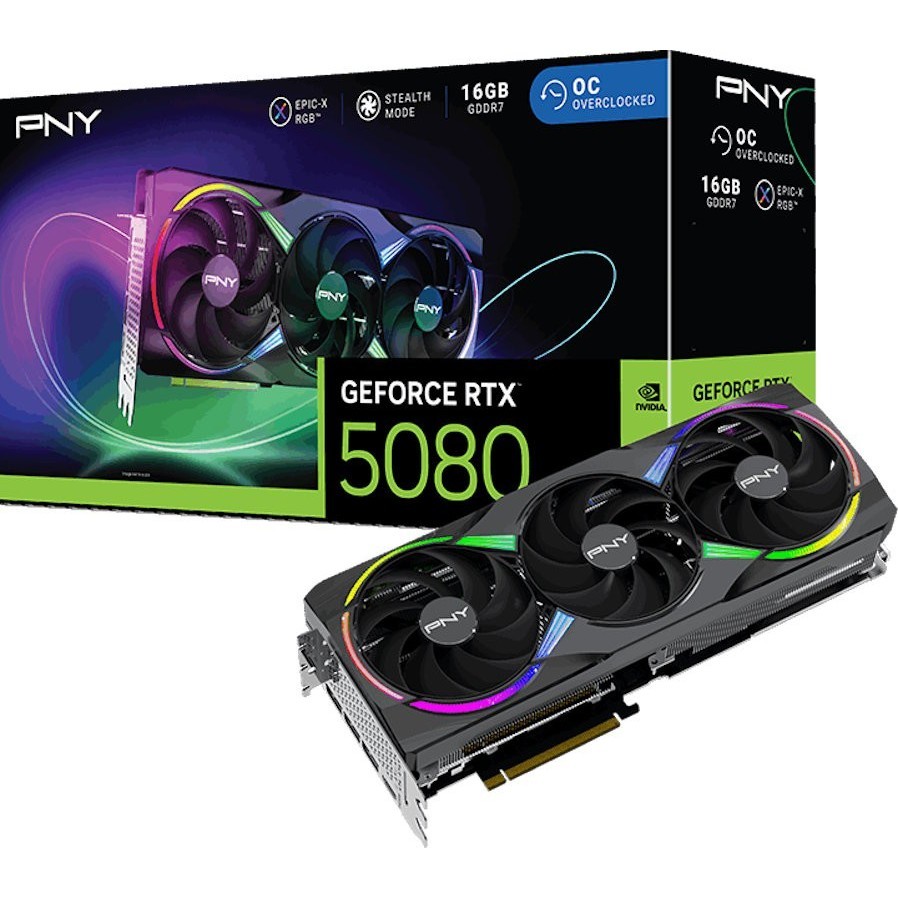 PNY GeForce RTX 5080 ARGB EPIC-X RGB OC Triple Fan