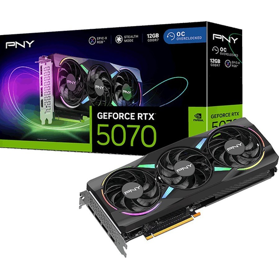 PNY GeForce RTX 5070 ARGB EPIC-X RGB OC Triple Fan