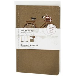Moleskine Ornament Note Card Snowy Bicycle