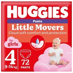Huggies Little Movers Pants For Girls 4 / 72 pcs