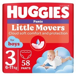 Huggies Little Movers Pants For Boys 3 / 58 pcs