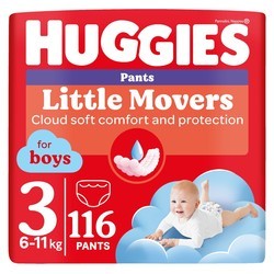 Huggies Little Movers Pants For Boys 3 / 116 pcs