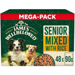 James Wellbeloved Senior Mixed with Rice in Gravy Pouches 48 pcs