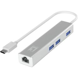 LevelOne Gigabit USB-C Network Adapter with USB Hub