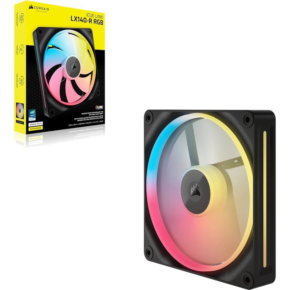 Corsair iCUE LINK LX140-R RGB PWM Reverse Black