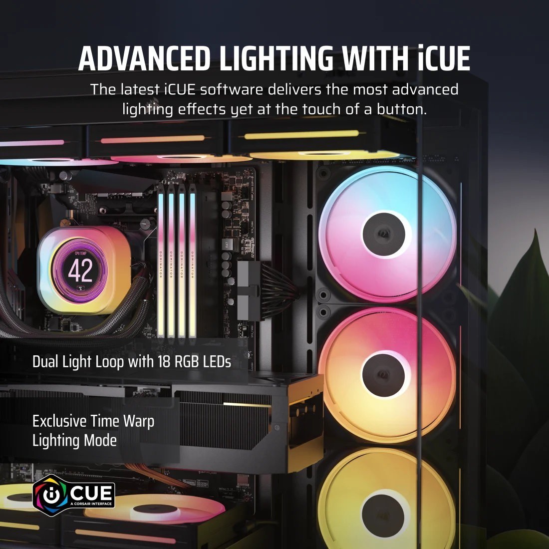 Corsair iCUE LINK LX140-R RGB PWM Reverse Black