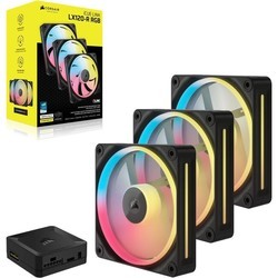 Corsair iCUE LINK LX120-R RGB PWM Reverse Black Starter Kit