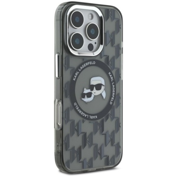 Karl Lagerfeld IML Monogram Karl&amp;Choupette Head MagSafe for iPhone 16 Pro Max