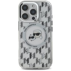 Karl Lagerfeld IML Monogram Karl&amp;Choupette Head MagSafe for iPhone 16 Pro Max