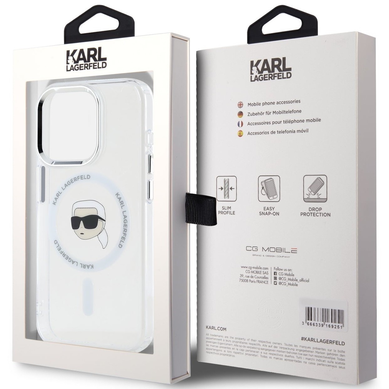 Karl Lagerfeld IML Karl Head MagSafe for iPhone 16 Pro