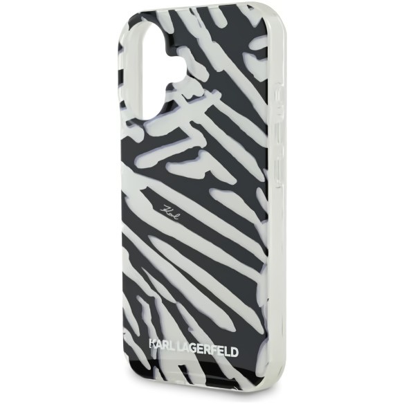 Karl Lagerfeld IML Zebra Pattern &amp; Cord for iPhone 16