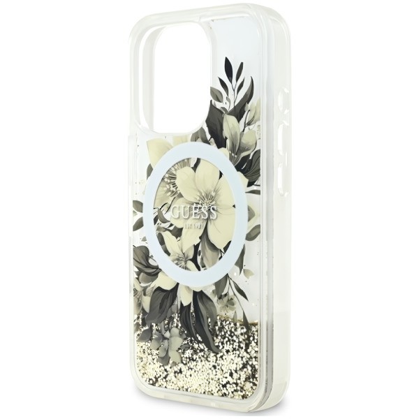GUESS Flower Liquid Glitter MagSafe for iPhone 16 Pro Max