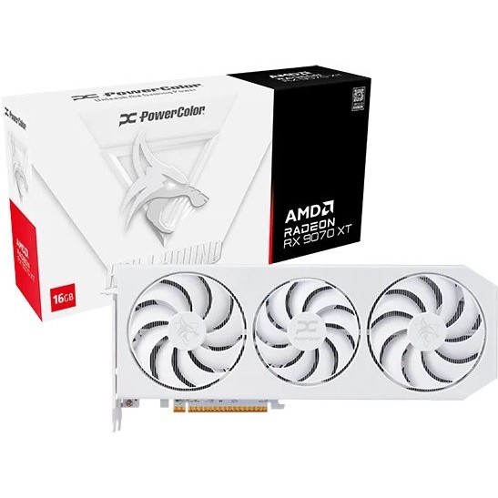 PowerColor Radeon RX 9070 XT Hellhound Spectral White 16GB