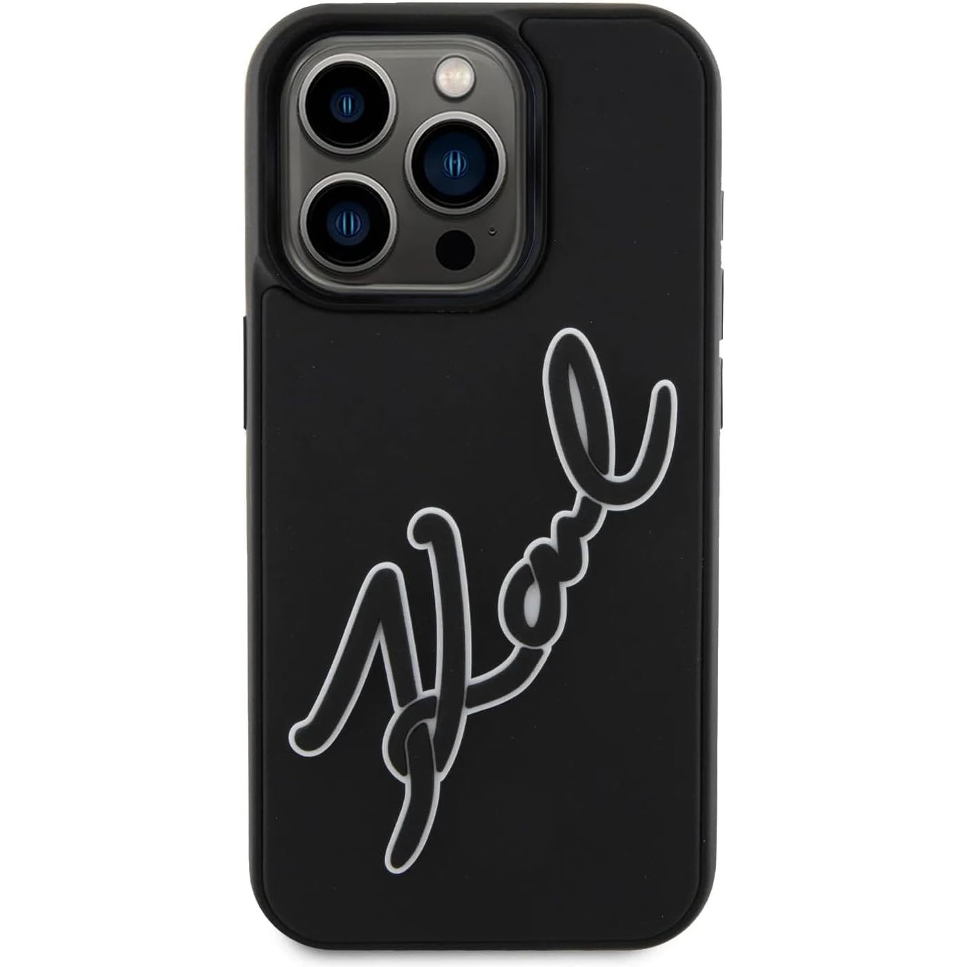 Karl Lagerfeld 3D Rubber Bicolor Signature for iPhone 16 Pro