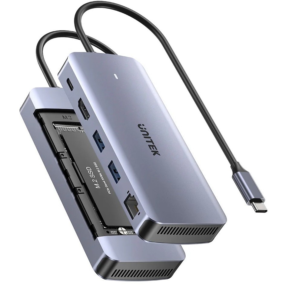 Unitek 6-in-1 USB-C Hub with M.2 SSD Enclosure