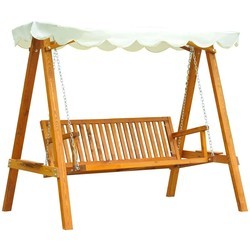 Outsunny 3-Seater Swinging Wooden Garden Seat