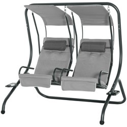 Outsunny 2 Seater Swing Chair with Removable Canopies
