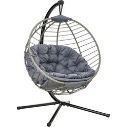 Outsunny PE Rattan Hanging Swing Chair