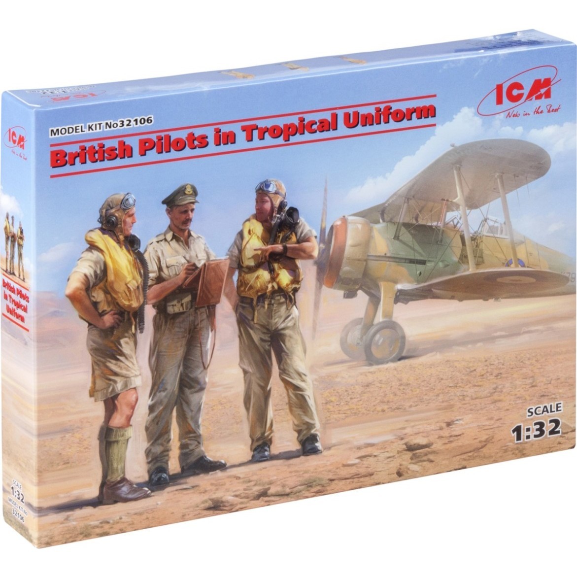 ICM British Pilots in Tropical Uniform (1939-1943) (1:32)