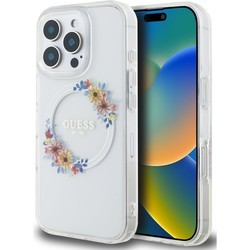 GUESS IML Flowers Wreath MagSafe for iPhone 16 Pro Max