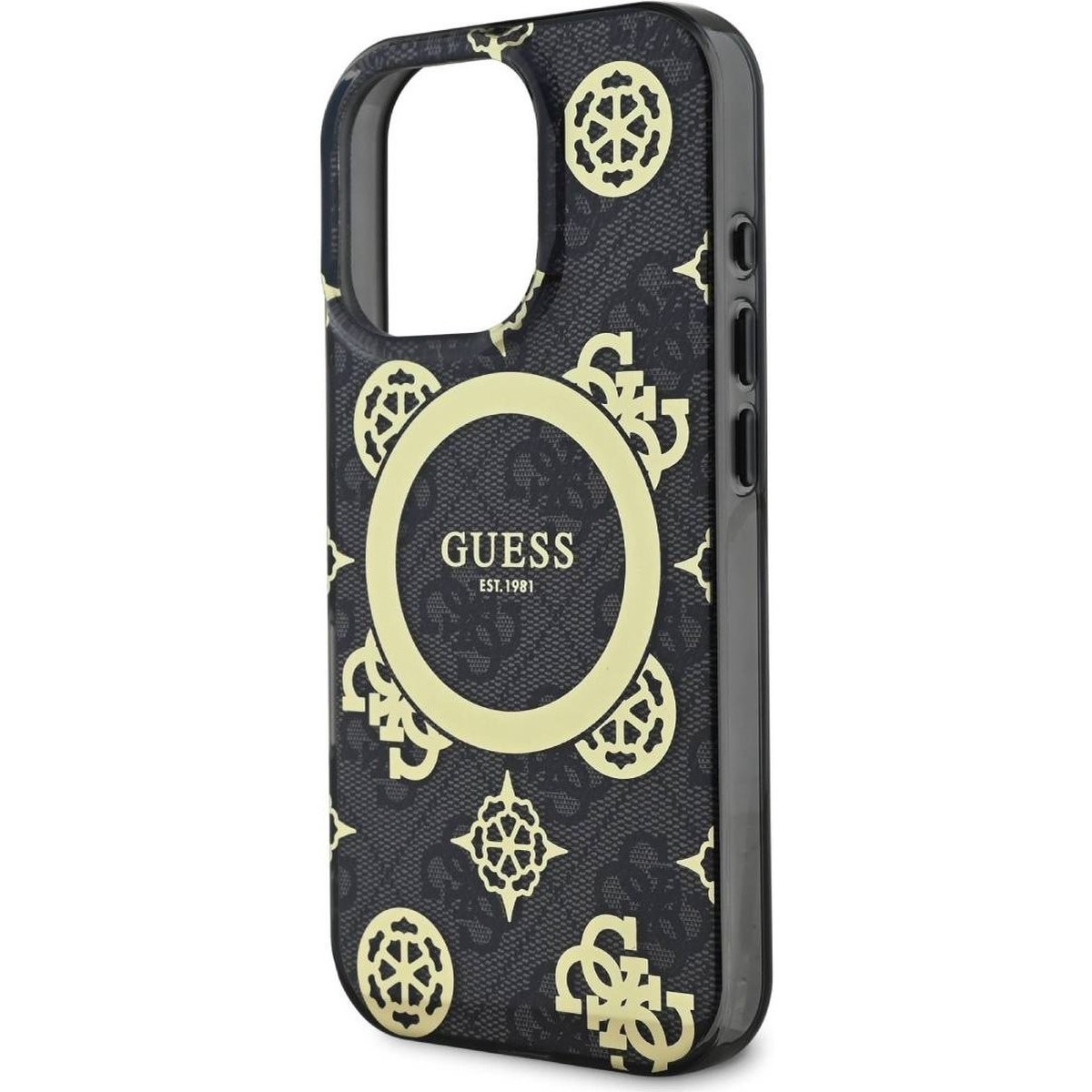 GUESS IML Peony On 4G Background MagSafe for iPhone 16 Pro