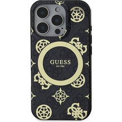 GUESS IML Peony On 4G Background MagSafe for iPhone 16 Pro